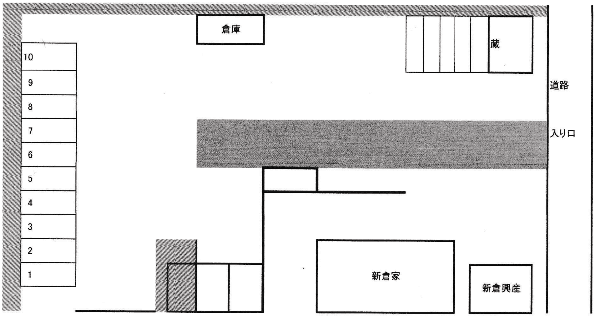 新倉東駐車場の駐車配置図