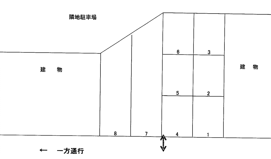 中央町上野パーキング〔Ⅰ〕の駐車配置図