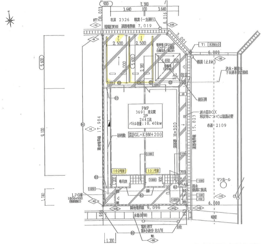 Ｐａｌａｃｉｏの駐車配置図