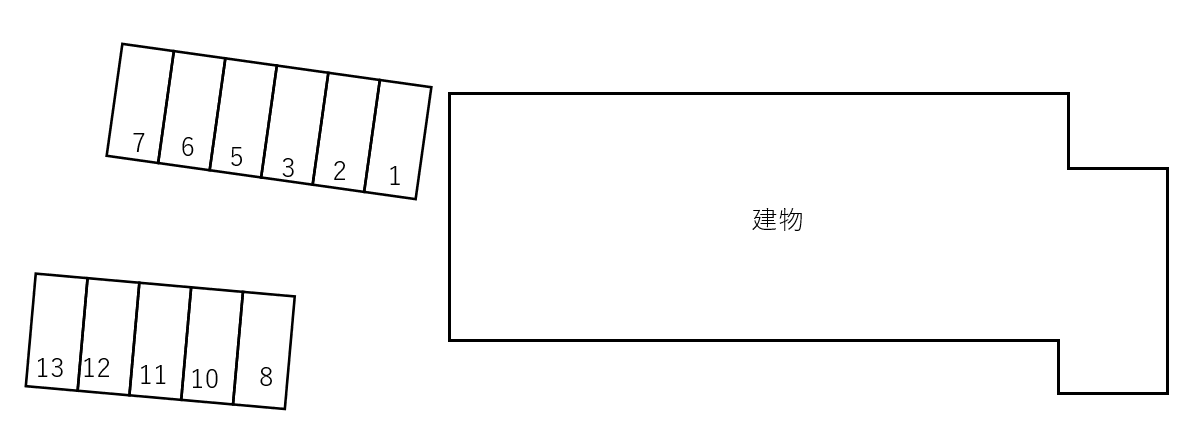 ｍｏｌｔｏ　ｂｅｎｅの駐車配置図