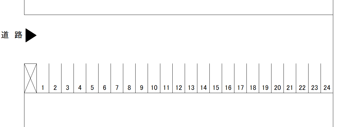 徳田町駐車場の駐車配置図