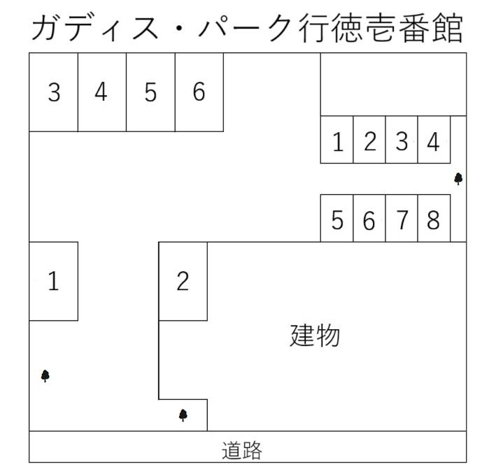 ガディス・パーク行徳壱番館の駐車配置図