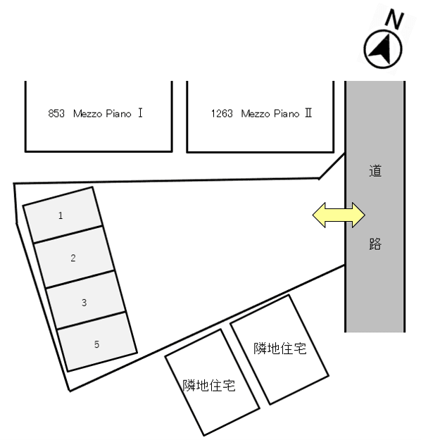 山脇パーキングの駐車配置図