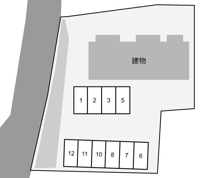 Ｐｅａｒ　ｌｅａｆ別駐車場の駐車配置図