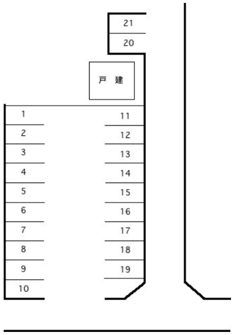 第１カープール駐車場の駐車配置図