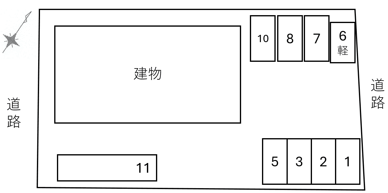 Ｇｒａｃｅｃｏｕｒｔ　Ｎａｍｉｋｉの駐車配置図