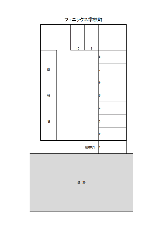 フェニックス学校町／駐車場の駐車配置図