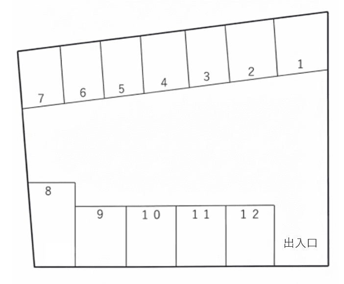 サントガレージ西松ヶ丘の駐車配置図