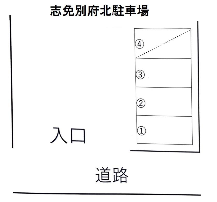 志免別府北駐車場の駐車配置図