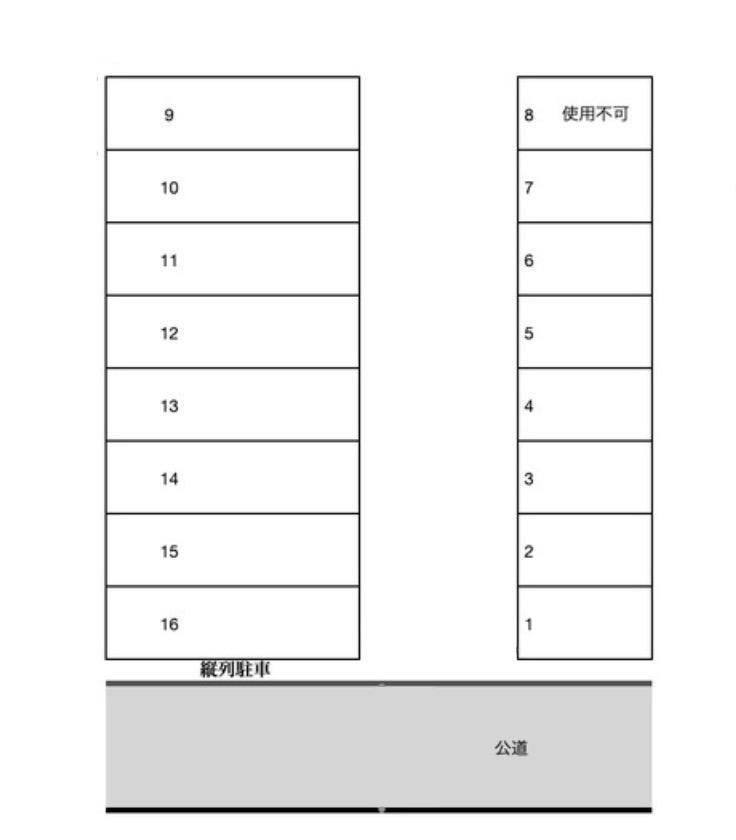 鳥羽馬場駐車場の駐車配置図
