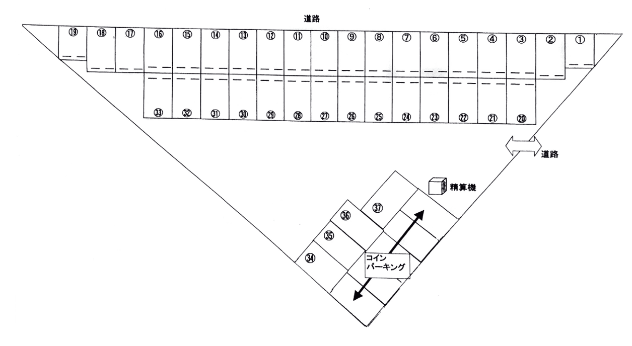 八田二丁目３１駐車場の駐車配置図