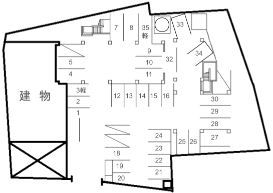 ガーデンハイツの駐車配置図