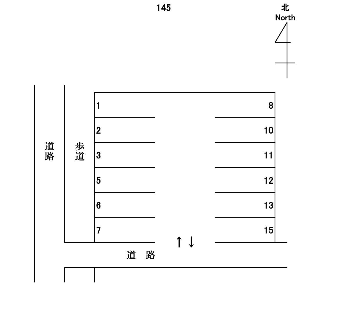 岩倉－145の駐車配置図