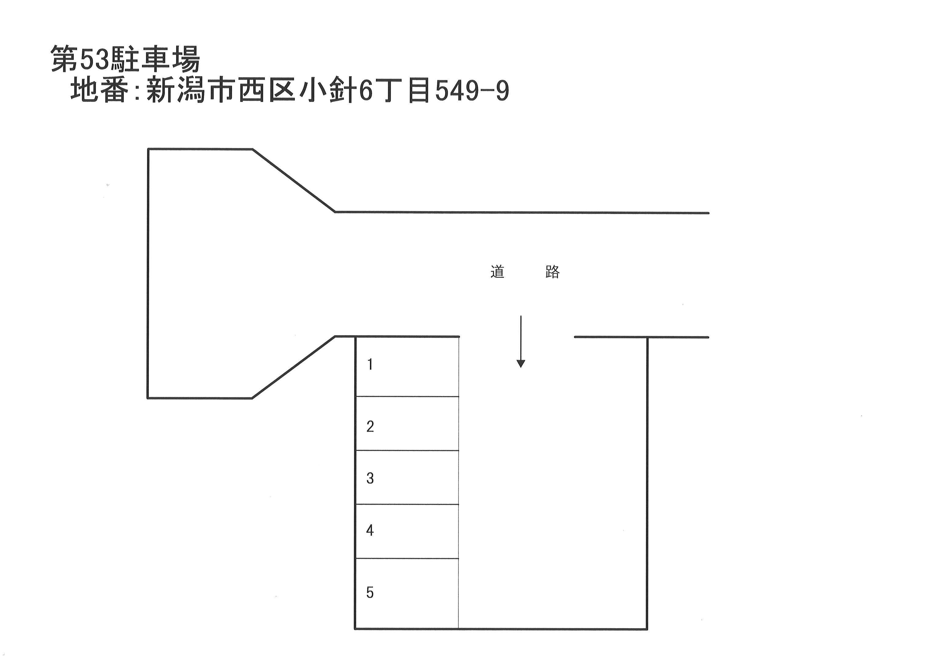 第53駐車場の駐車配置図