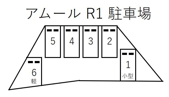 アムール R1 駐車場の駐車配置図