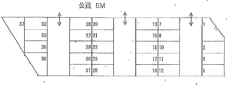 中村ガレージの駐車配置図
