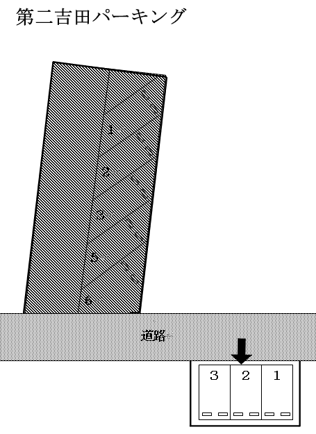 第二吉田月極駐車場の駐車配置図