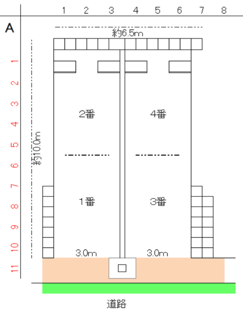 Ｍパーク武２の駐車配置図