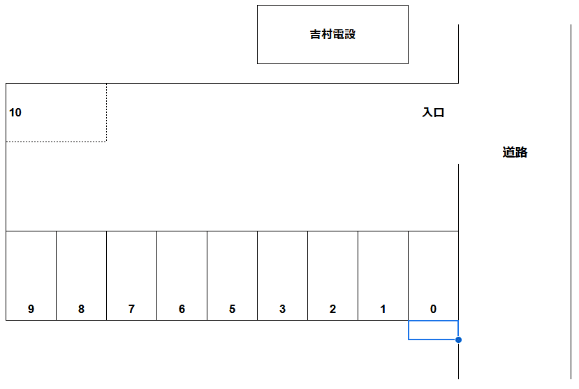 三原Ｋ２駐車場の駐車配置図