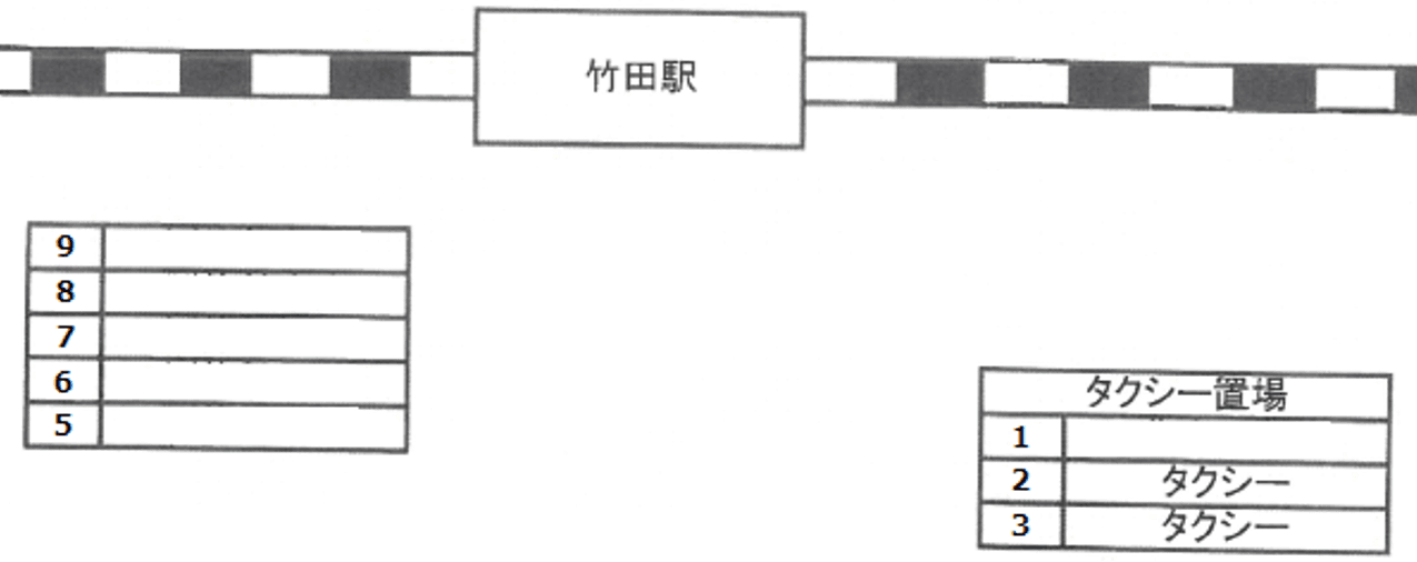 ラクピーライト竹田駅の駐車配置図