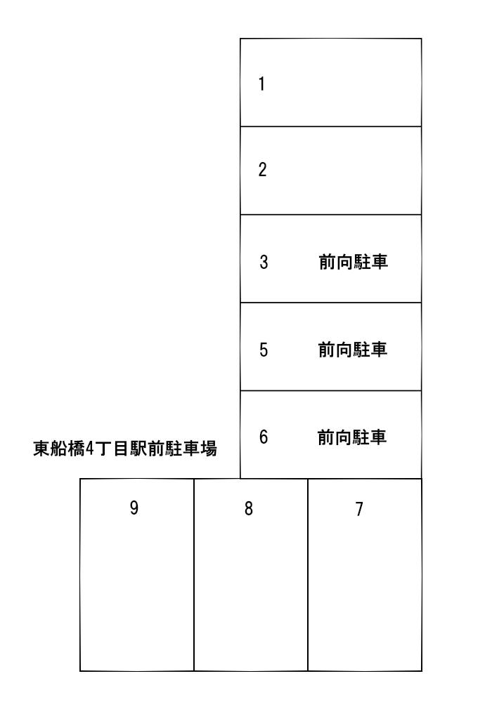 東船橋4丁目駅前駐車場の駐車配置図