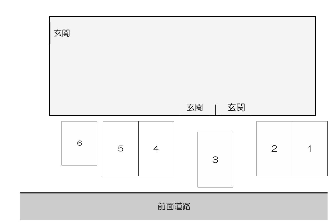 北22条東19丁目テラスハウスの駐車配置図