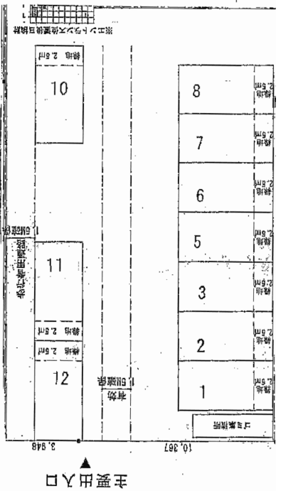 ティーノワール常盤平第1駐車場の駐車配置図