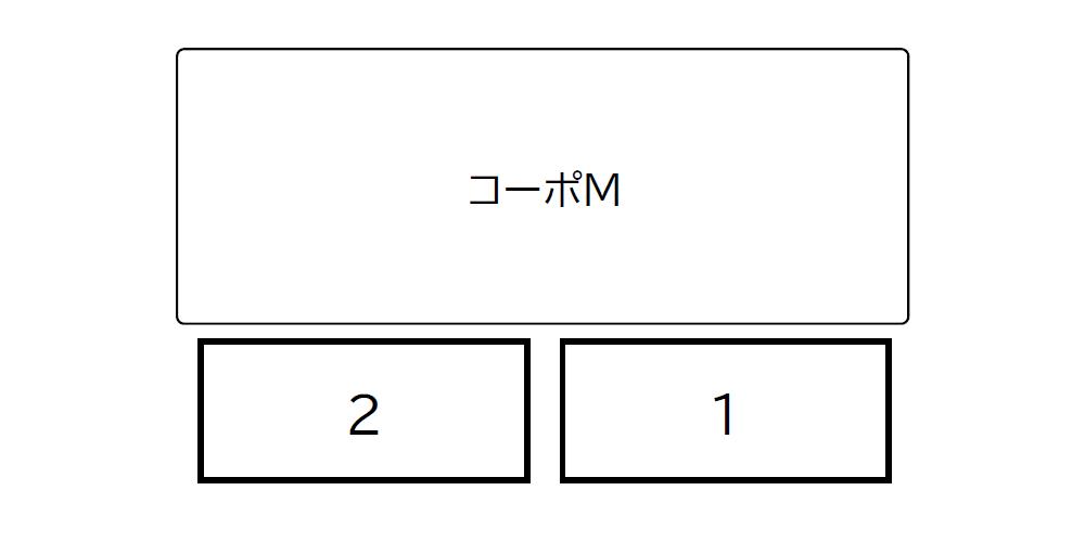 コーポＭパーキングの駐車配置図