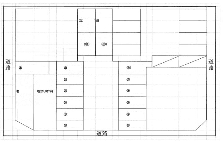 【PD利用無し】草薙一丁目92駐車場の駐車配置図