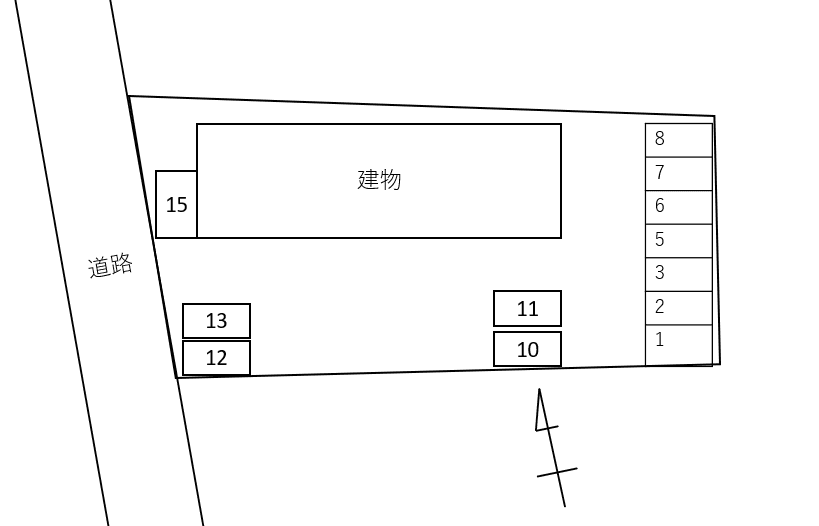アルエット(louette)の駐車配置図