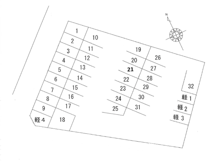 中野美保駐車場の駐車配置図