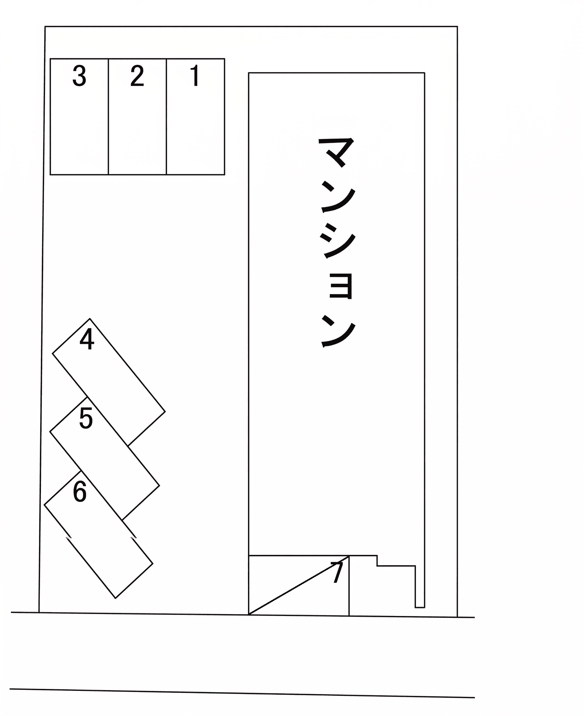 シーハイツ栄の駐車配置図