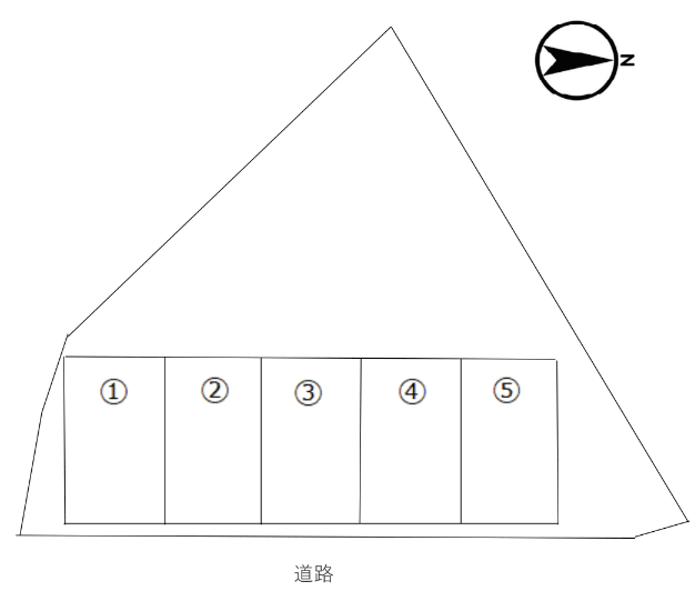 谷1丁目月極駐車場の駐車配置図