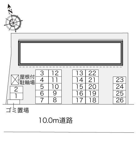 東館(34850)の駐車配置図