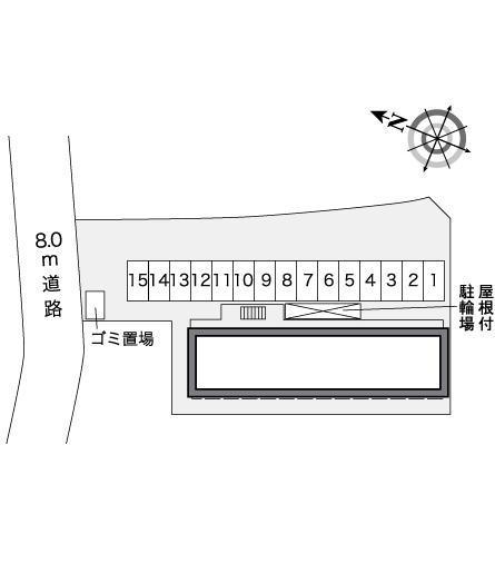 ＹＡＹＯＩⅡ番館(26359)の駐車配置図