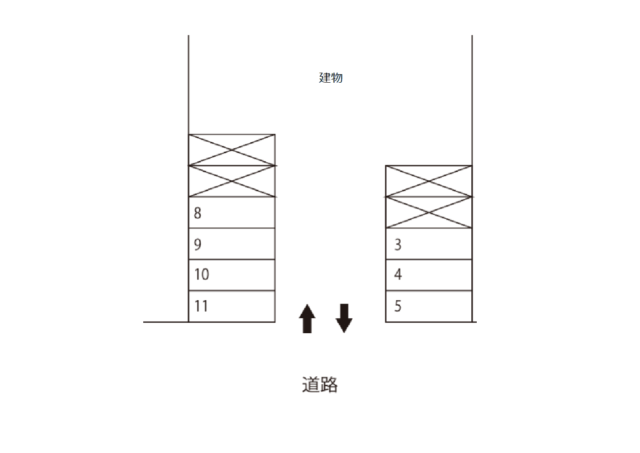二宮駐車場の駐車配置図