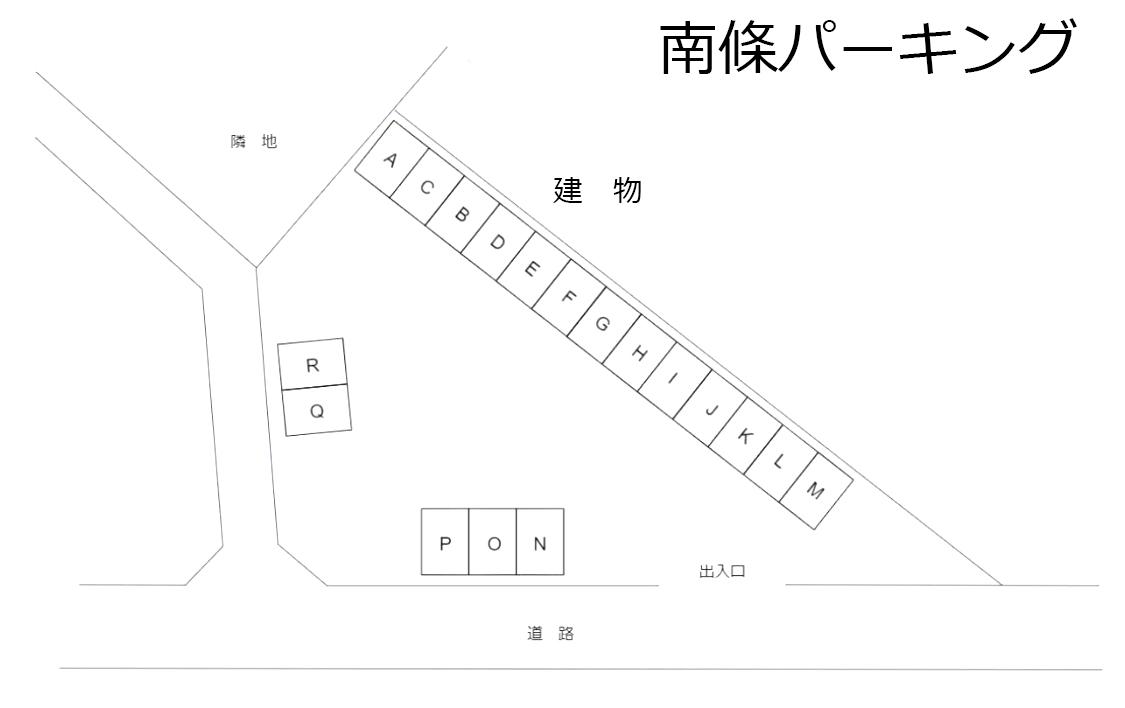 南條パーキングの駐車配置図