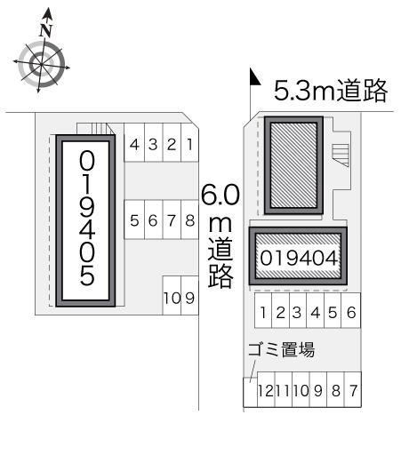 八丁道Ａ(19404)の駐車配置図