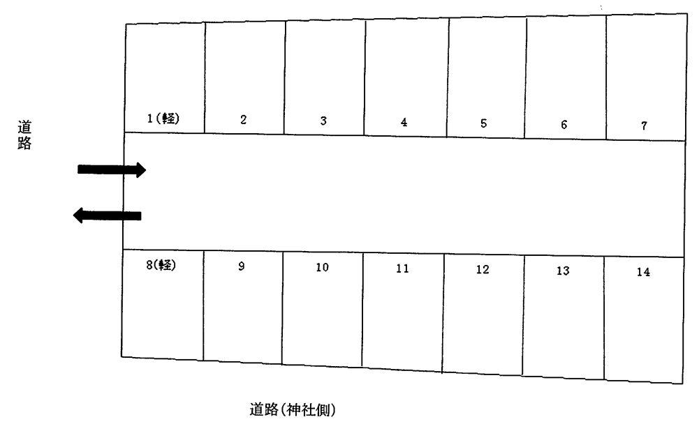 春の町４丁目パーキングの駐車配置図