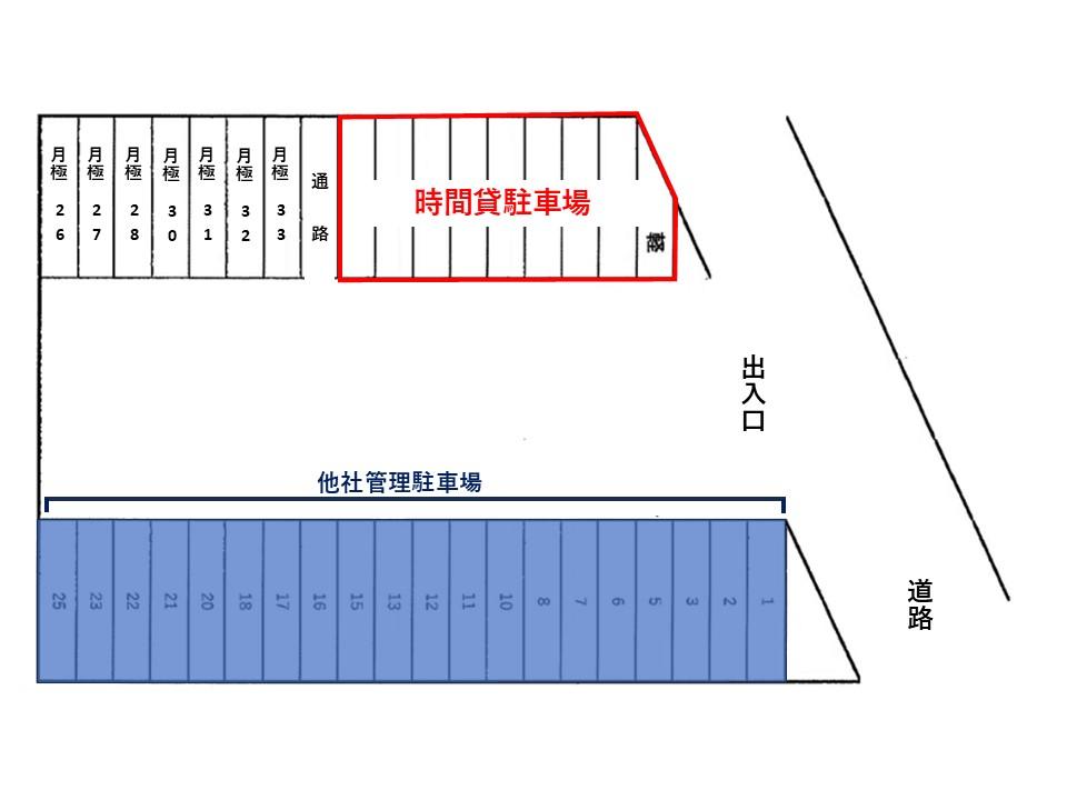 新松戸7丁目月極駐車場の駐車配置図