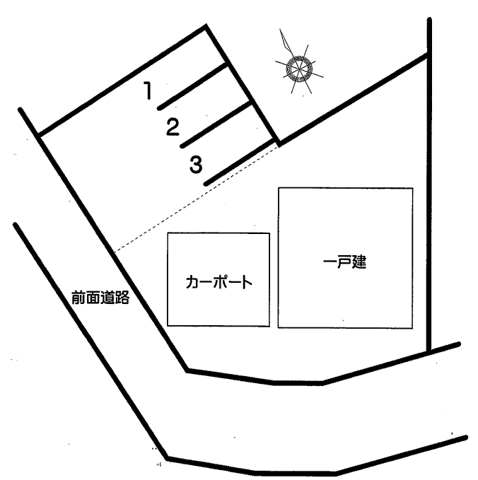 高岡市江尻月極駐車場の駐車配置図