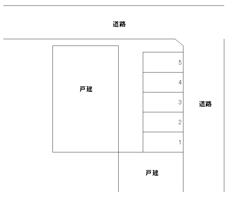新生2丁目駐車場の駐車配置図