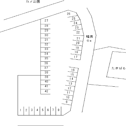 Ｐａｒｋｉｎｇ　Ｏの駐車配置図