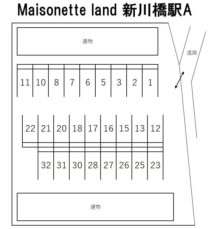 Ｍａｉｓｏｎｅｔｔｅ ｌａｎｄ 新川橋駅Ａの駐車配置図