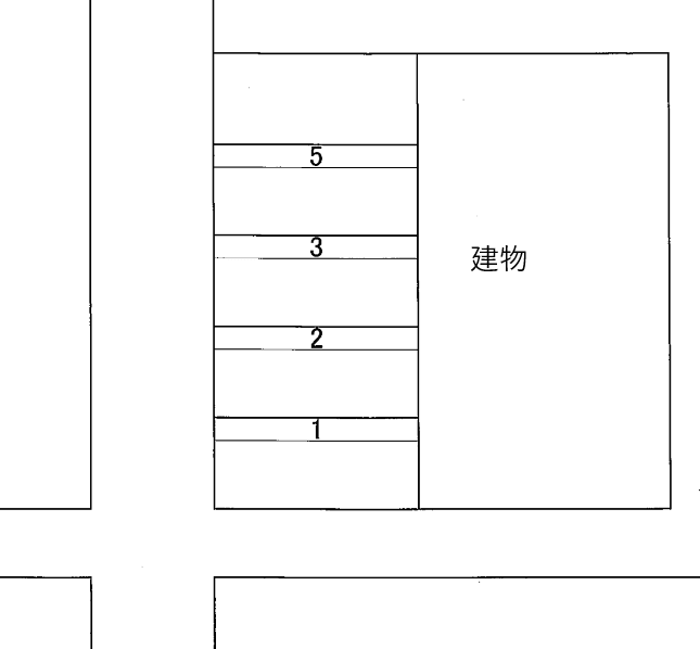 桜尾３丁目ガレージの駐車配置図