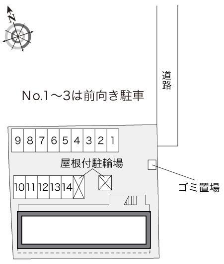 リバーサイド(22642)の駐車配置図