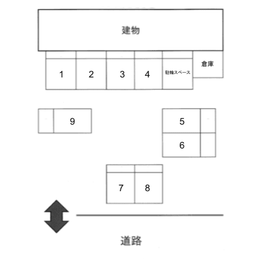 Bloom宗像の駐車配置図