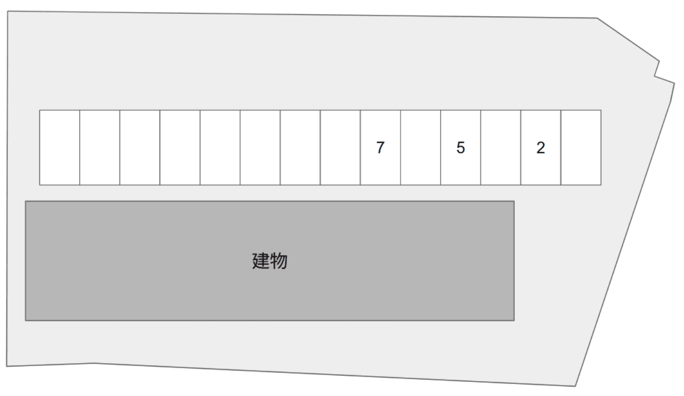 ドミール Ⅱ別駐車場の駐車配置図