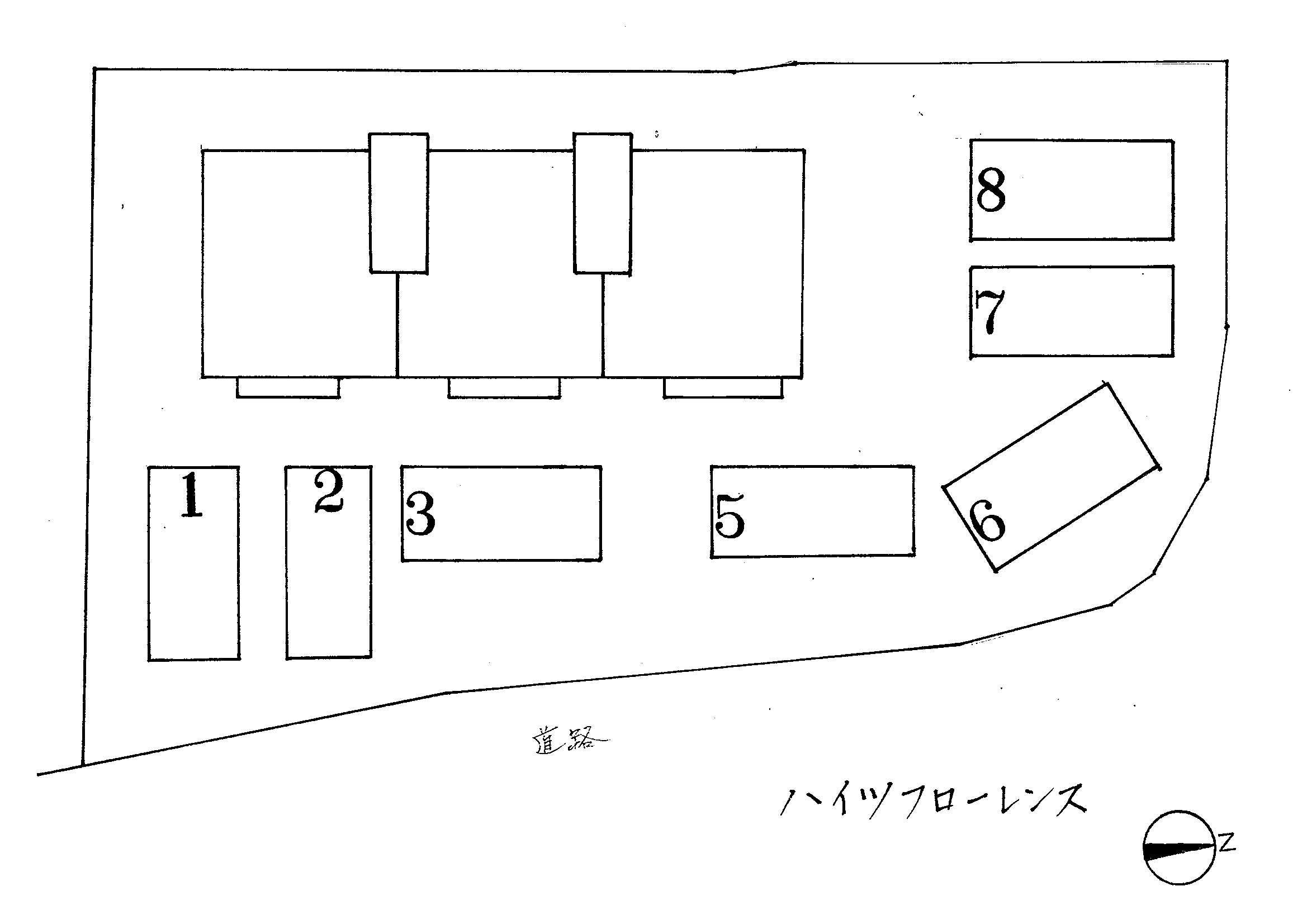 ハイツフローレンスの駐車配置図