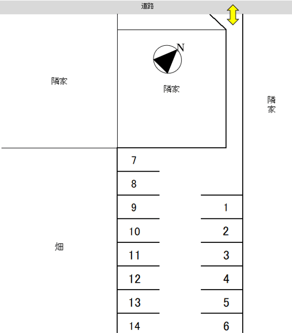 豊栄町10丁目パーキングの駐車配置図